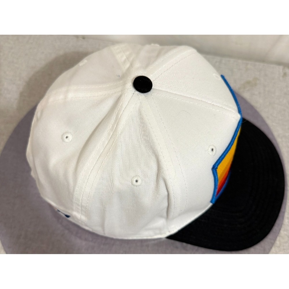 Aviator Nation Black & White LOGO RAINBOW VINTAGE LOW RISE TWILL TRUCKER HAT NWT - Picture 5 of 9